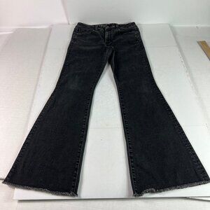 American Eagle Jeans Women's 29x29* High Rise Artist Flare Black Denim Tag 8R